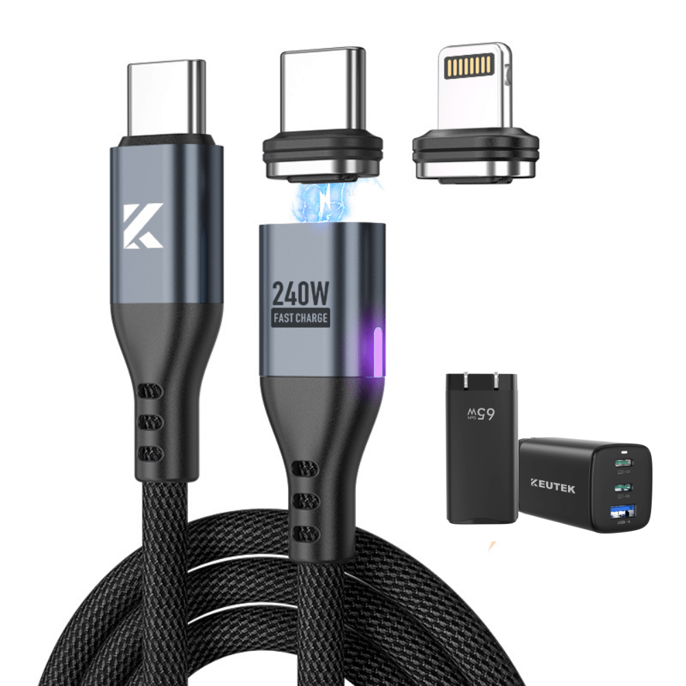 🔴 ProSeries Max (240W) Cable + 65W Wall Charger (+2 Tips) - KEUTEK